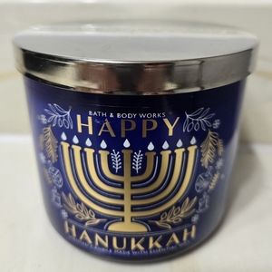 B&BW Happy Hanukkah 3 wick candle